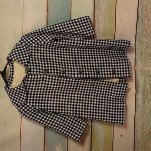 Vintage Girls Plaid Overcoat